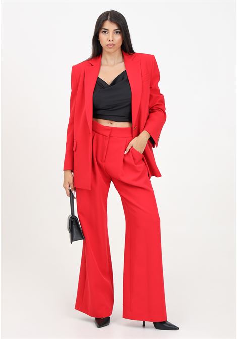 Pantalone elegante a zampa rosso da donna JUST CAVALLI | 77PAA116N0373573